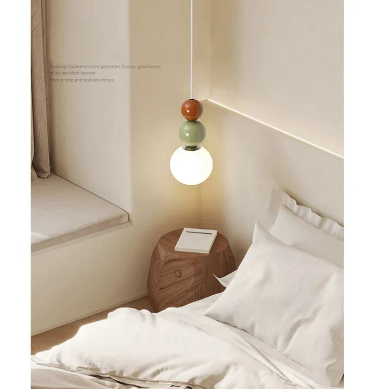 Cream Style Modern Minimalist Nordic Pendant Light for Master Bedroom