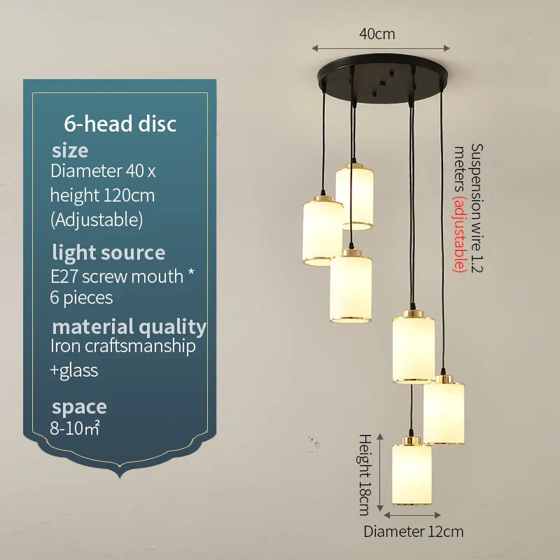 Stairwell Chandelier: Modern Spiral Design for Elegant Villa Hallway Lighting