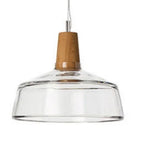 Glass & Wood Pendant Light: Modern Nordic Hanging Lamp for Bar, Table, Dining - Gray Retro Decor