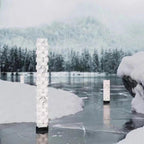 Stacked Alabaster Squares Floor Lamp