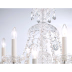 Sterling Chandelier, 12-Light, Polished Silver, Clear Heritage Crystal, 29"W (3601-40H MYJPA)