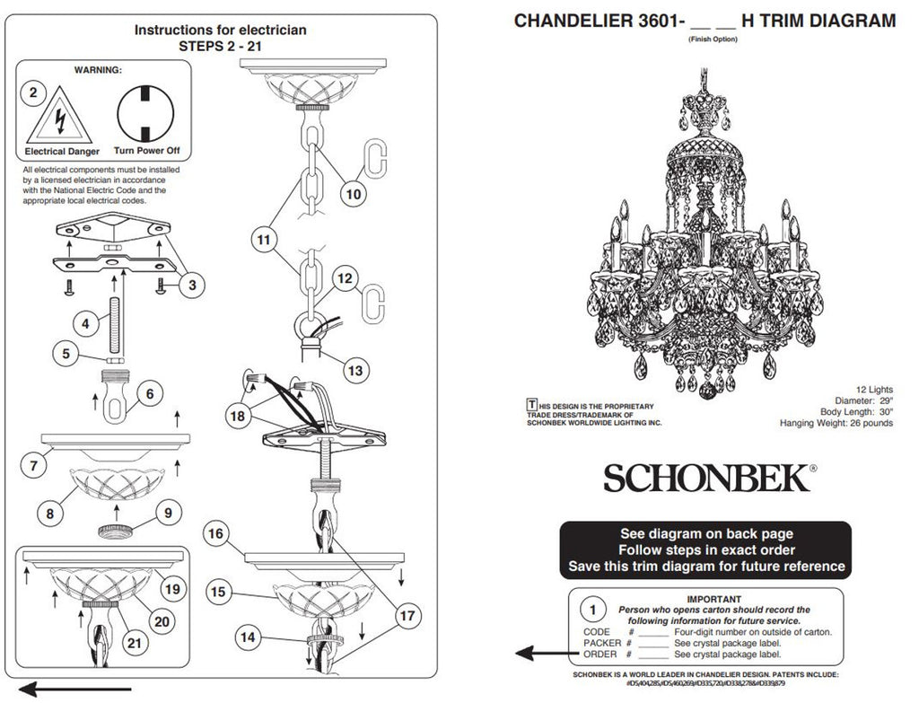 Sterling Chandelier, 12-Light, Polished Silver, Clear Heritage Crystal, 29"W (3601-40H MYJPA)