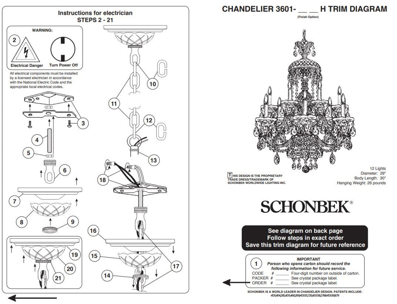 Sterling Chandelier, 12-Light, Polished Silver, Clear Heritage Crystal, 29"W (3601-40H MYJPA)