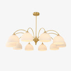 Striped Glass Bowl Chandelier