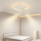 Black Square Industrial Flush Mount Spotlight