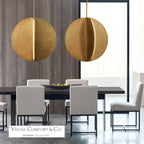 Bau Pendant, 1-Light, Natural Brass, 28"W (700TDBAU28NB-LED930 70PDEVY)