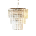 Tiered Tube Murano Glass Chandelier