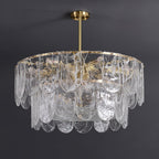 Traditional Classic Metal Glass Chandelier