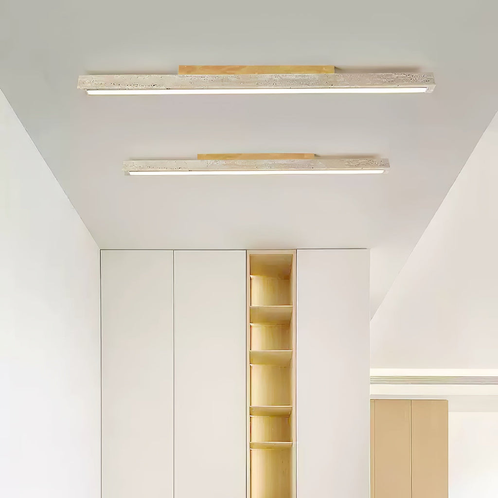 Travertine Column Ceiling Light