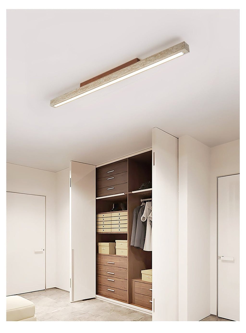 Travertine Column Ceiling Light