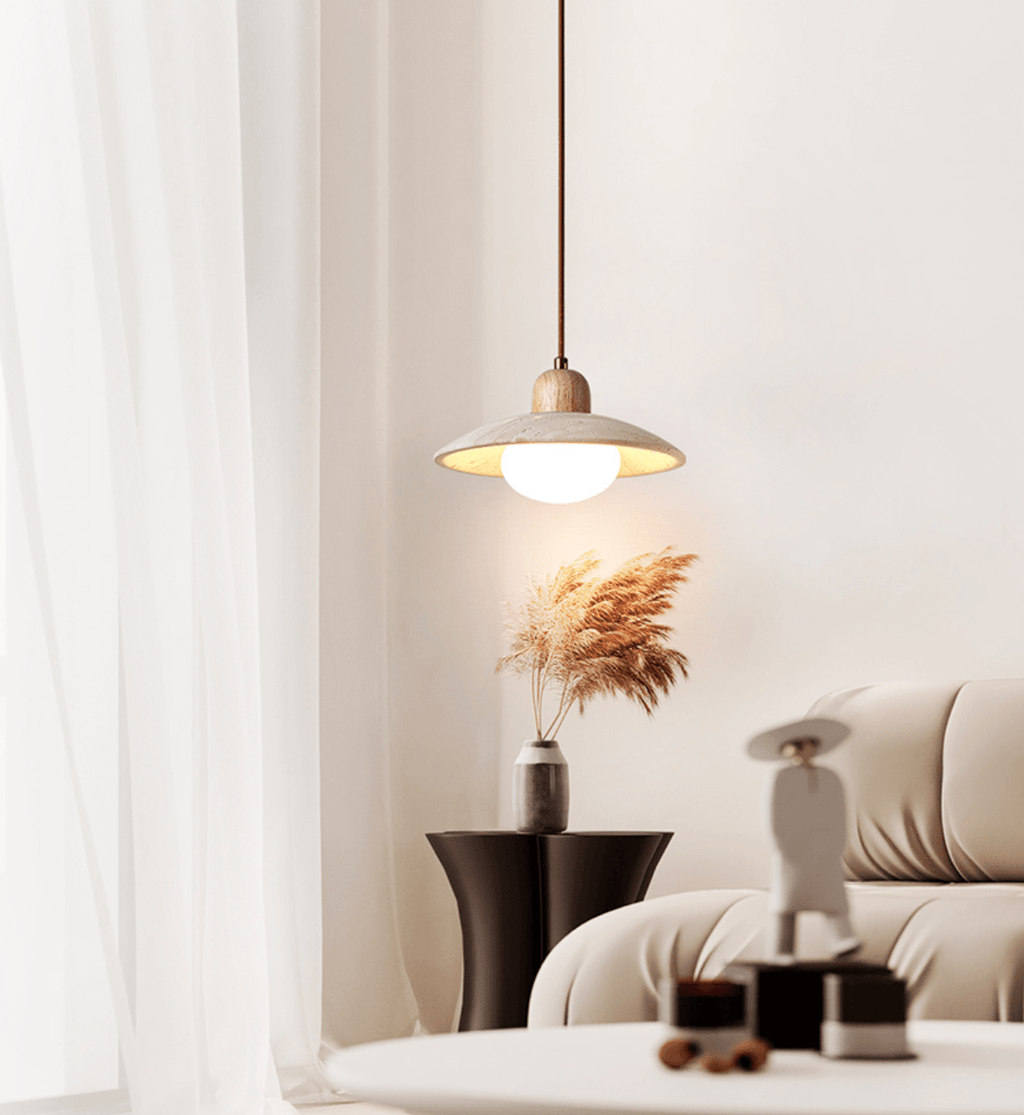 Travertine Dome Pendant Light