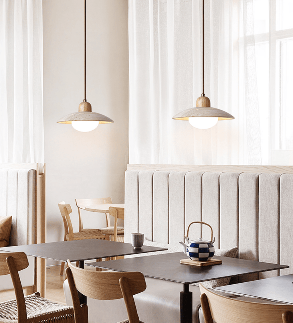 Travertine Dome Pendant Light
