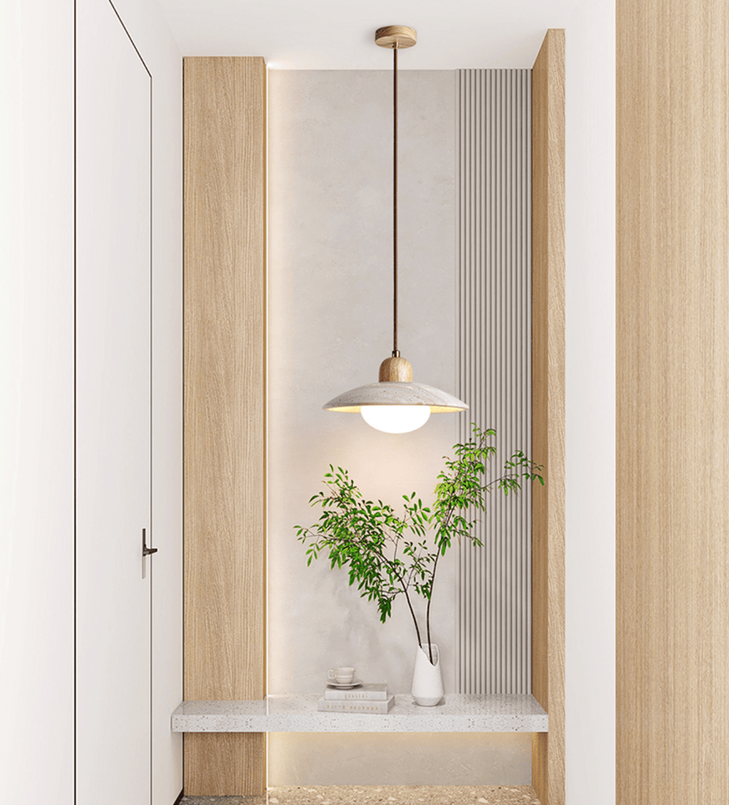 Travertine Dome Pendant Light