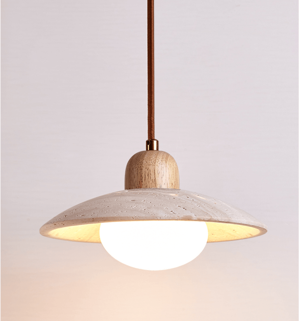 Travertine Dome Pendant Light