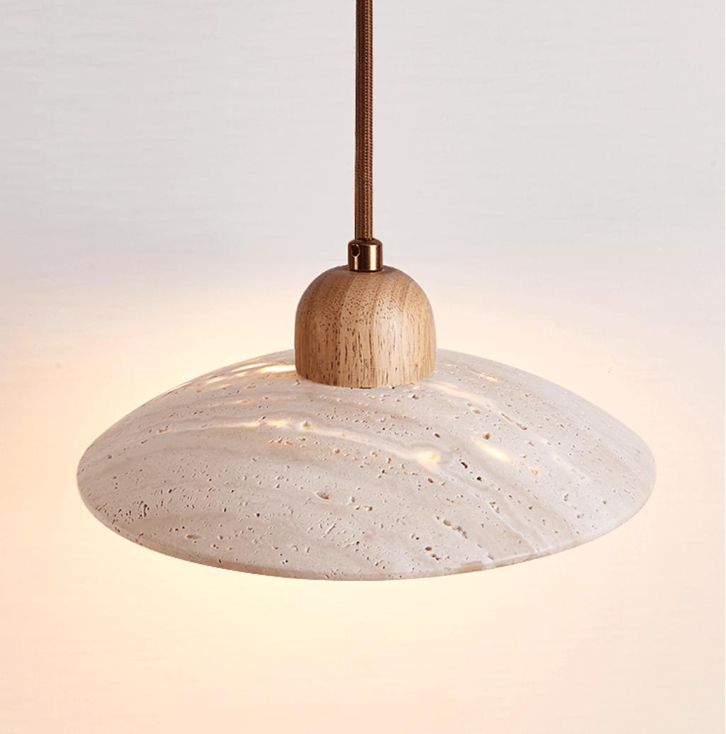 Travertine Dome Pendant Light