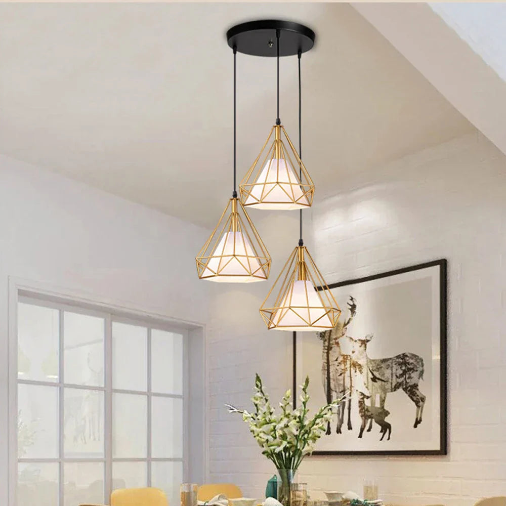 Retro Loft LED Bar Pendant Chandelier Dining Kitchen Hanging Lampshade