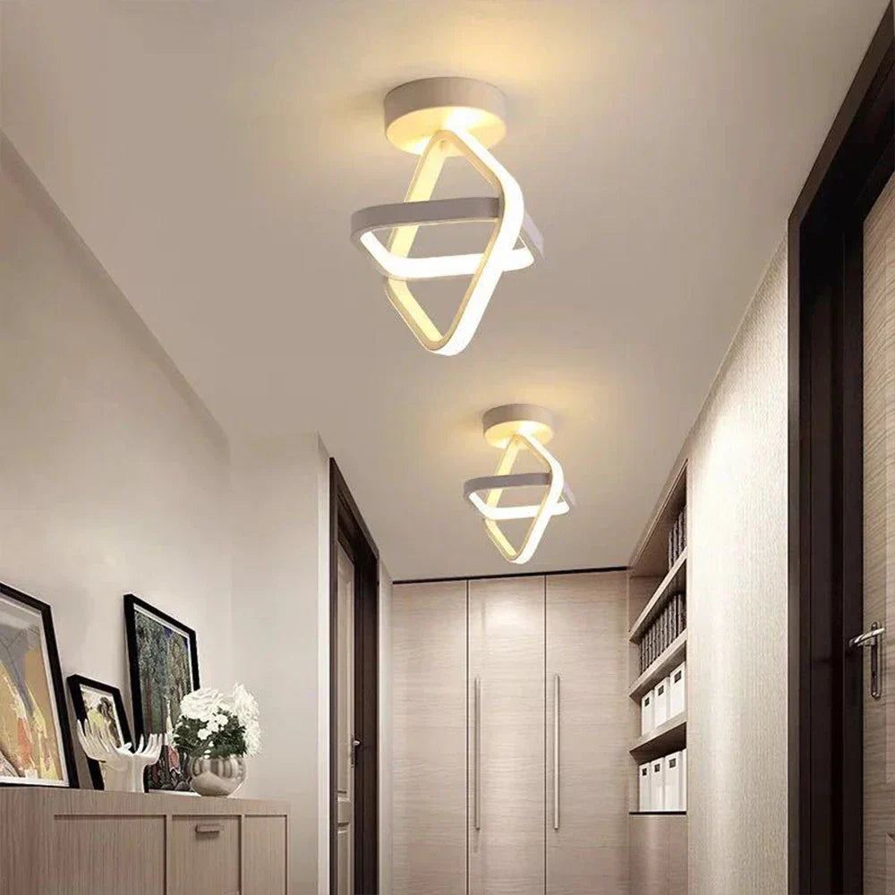 Modern Black&White LED Ceiling Light for Living Room, Bedroom, Aisle, Balcony - Nordic Style