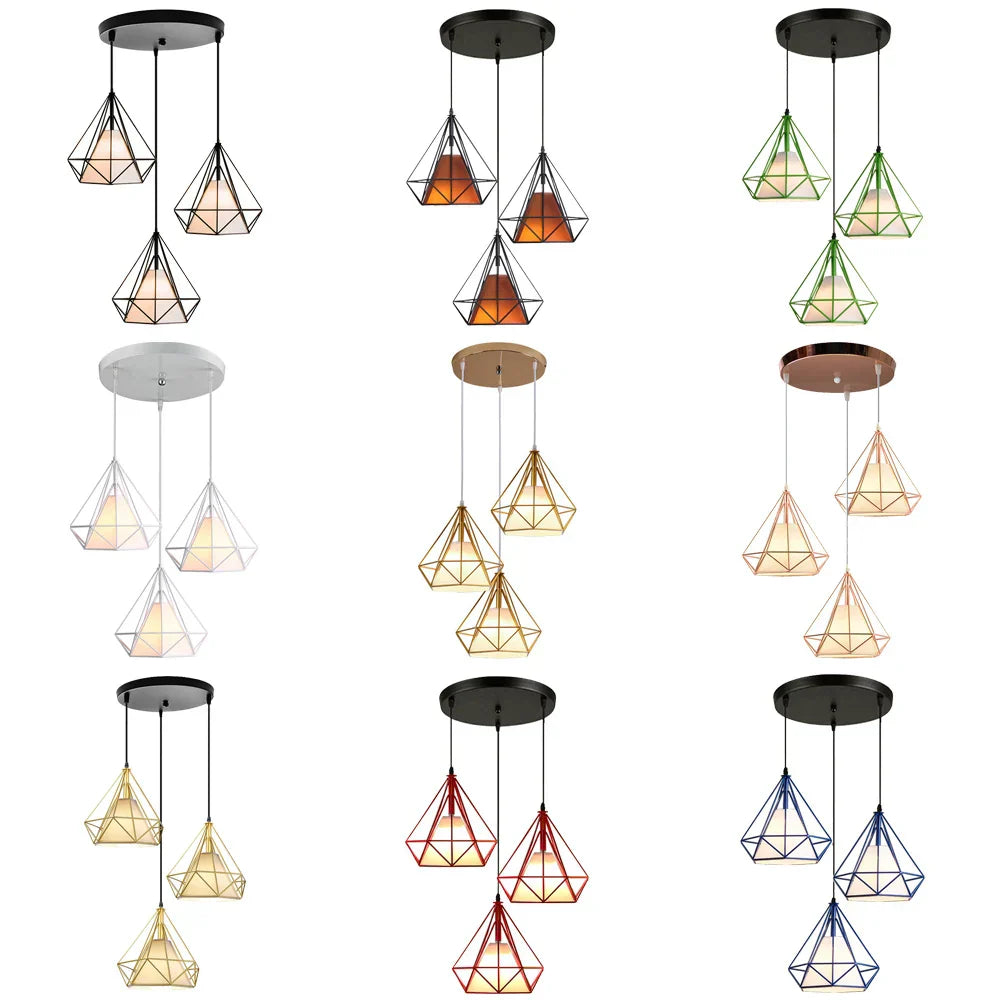 Retro Loft LED Bar Pendant Chandelier Dining Kitchen Hanging Lampshade