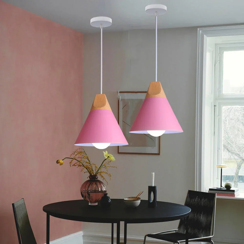 Wood Bar Cafe Pendant Light Chandelier for Living Dining Kitchen Decor