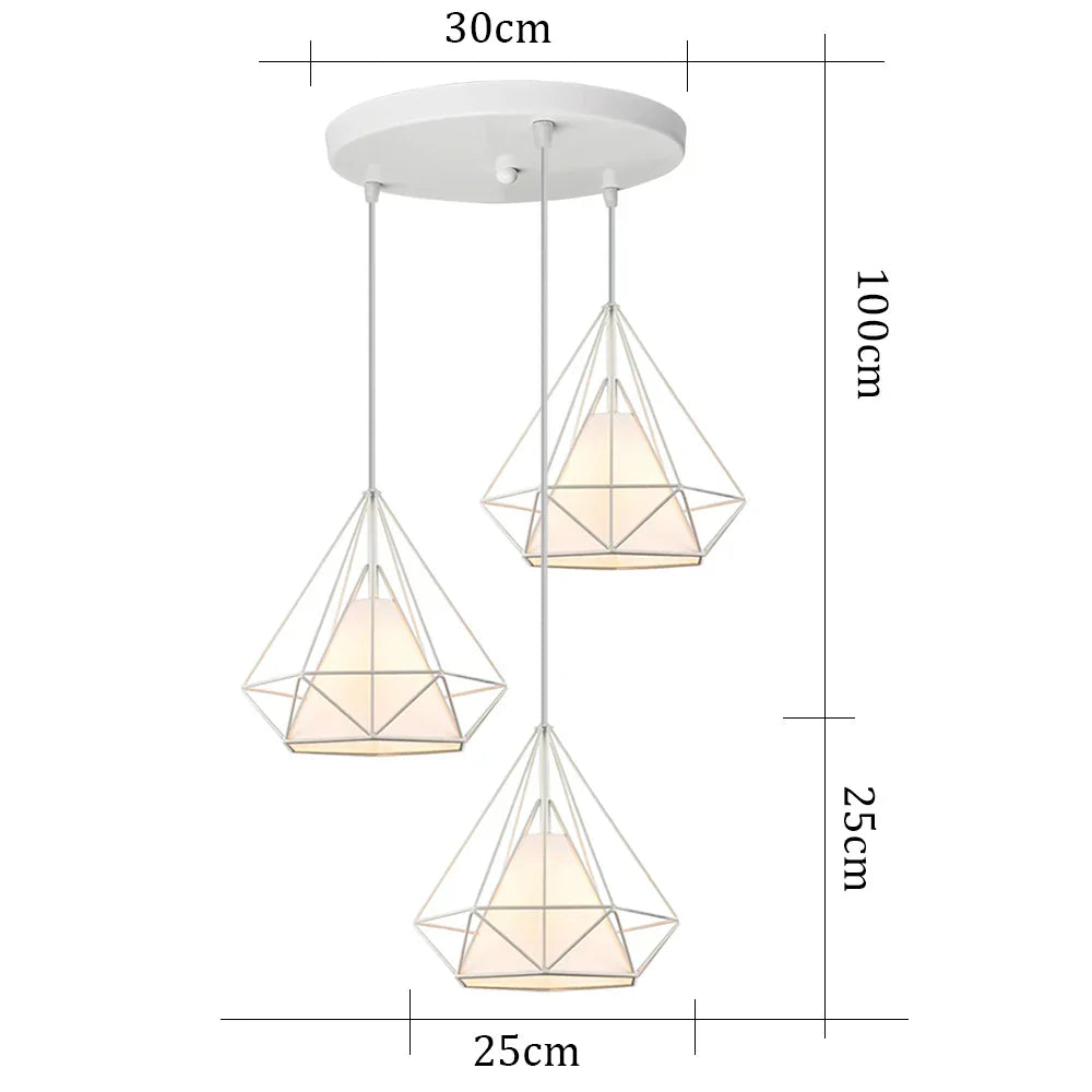 Retro Loft LED Bar Pendant Chandelier Dining Kitchen Hanging Lampshade