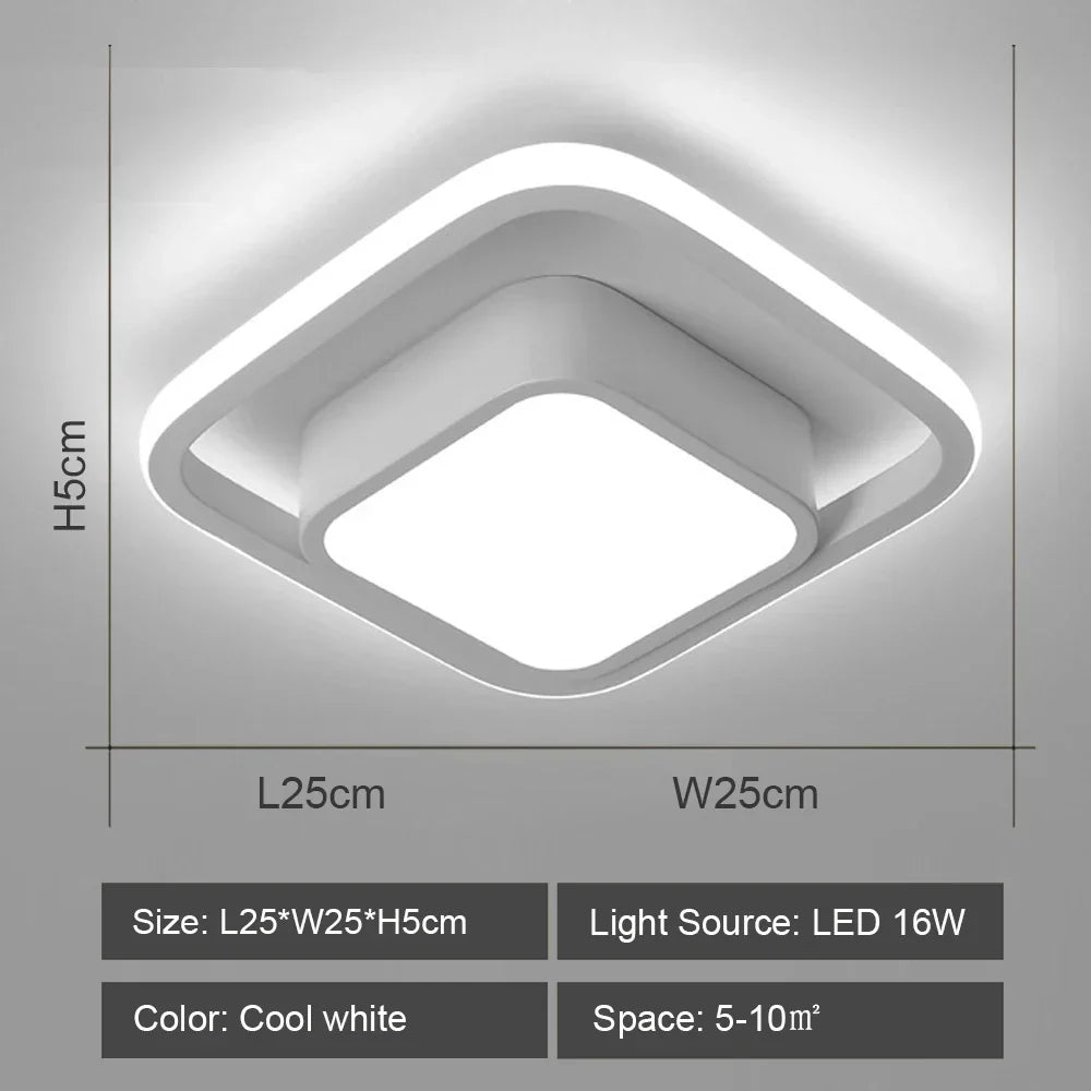 LED Ceiling Lights: Modern Shade for Home & Living Room Lighting