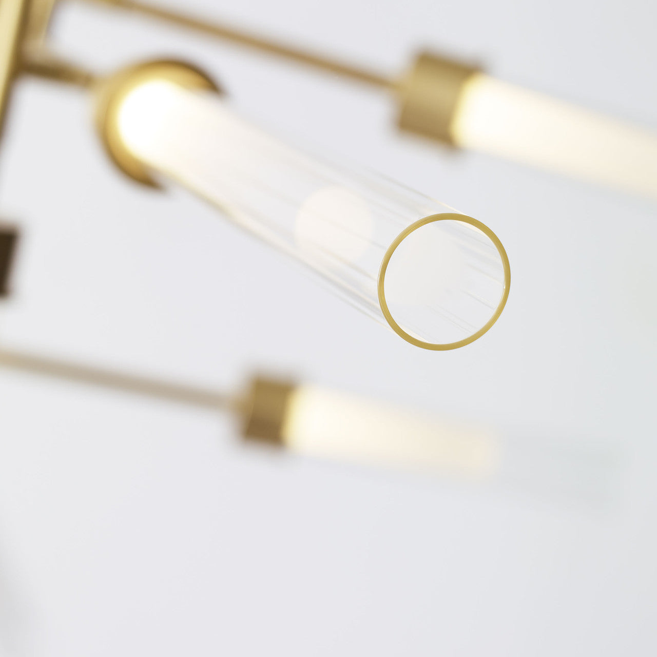 Linger Abstract Chandelier, 12-Light, LED, Natural Brass, Glass, 40.75"W (700LNG12ANB-LED930 70P9E4U)