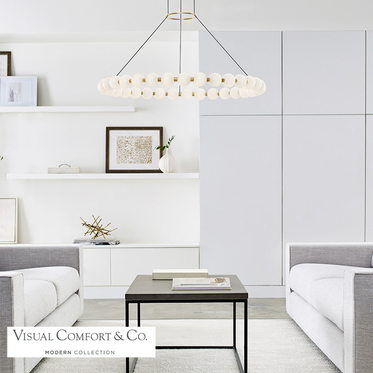 Orbet Chandelier, 1-Light, LED, Brass, 36.1"W (700OBT36NB-LED927 70PGALC)