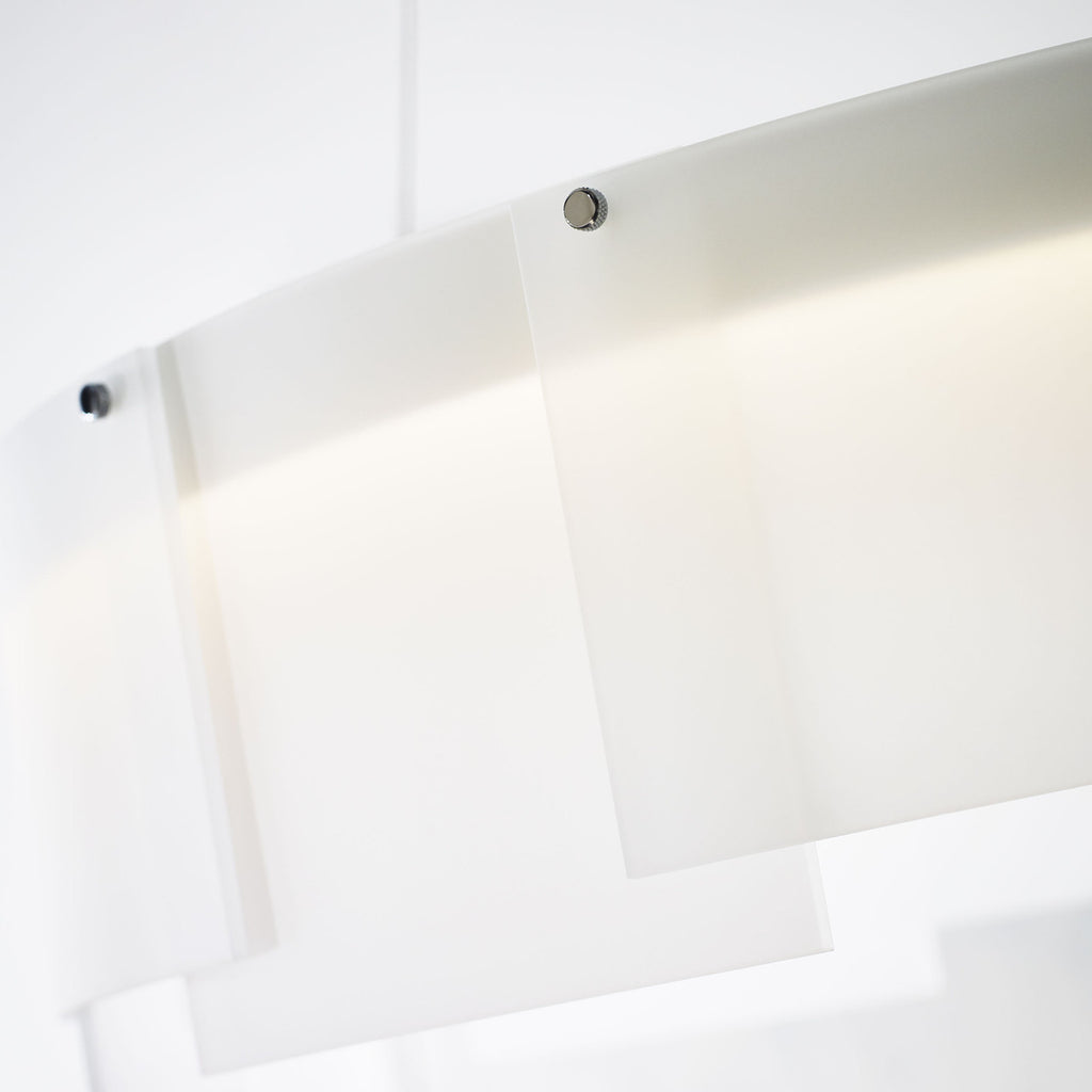 Stratos Chandelier, Integrated LED, Frosted/Satin Nickel , 30.6"W (700STR30FS-LED927 70E7HTW)