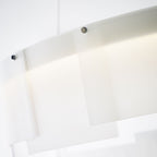 Stratos Chandelier, Integrated LED, Frosted/Satin Nickel , 30.6"W (700STR30FS-LED927 70E7HTW)