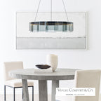 Stratos Chandelier, 1-Light, LED, Black, Transparent Glass, 30.75"W (700STR30KB-LED927 70E7HTX)