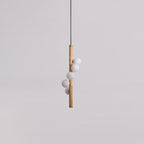 Vertical Orb Timber Pendant Lamp
