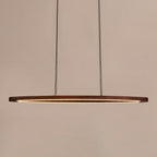 Walnut Arc Linear Pendant Lamp