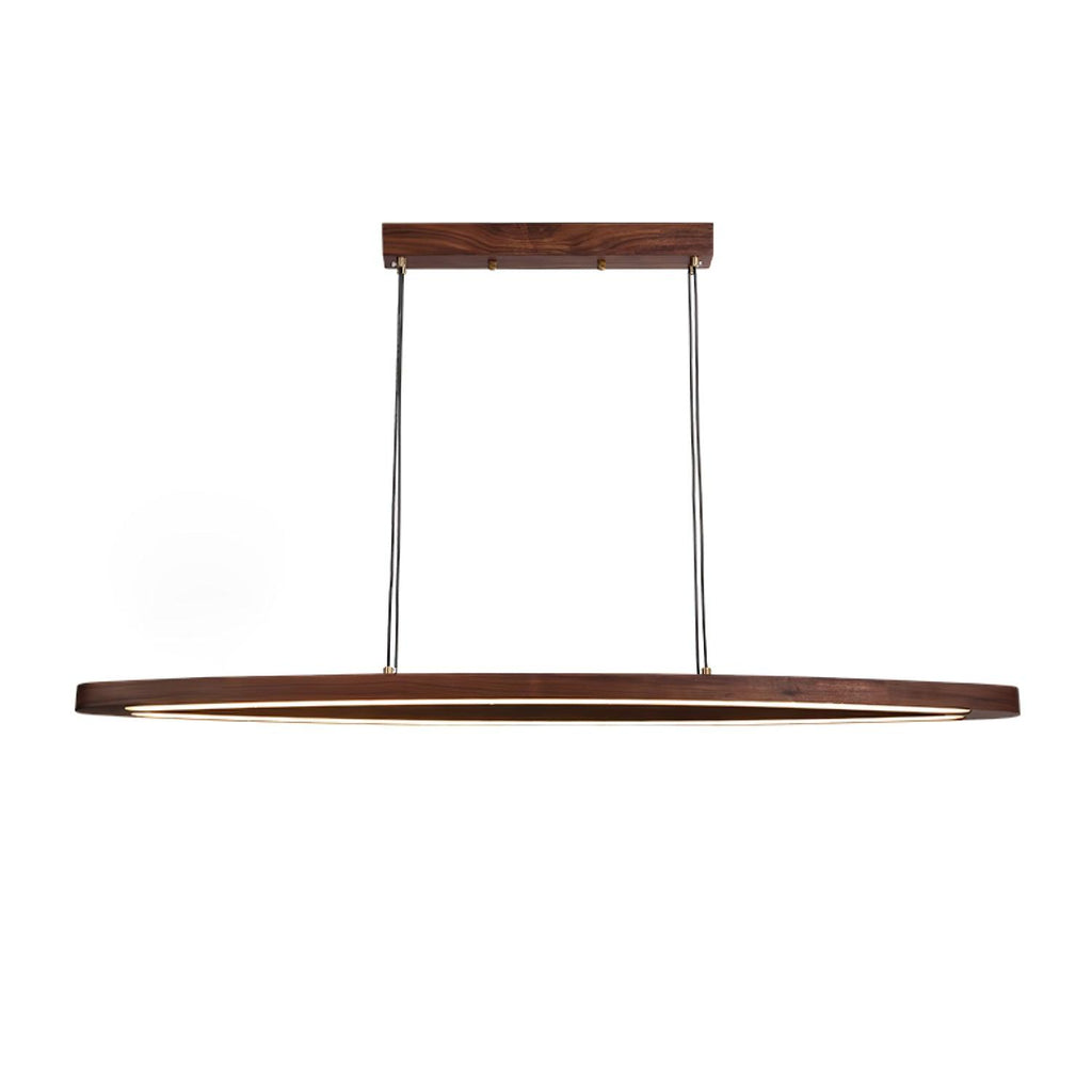Walnut Arc Linear Pendant Lamp
