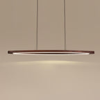Walnut Arc Linear Pendant Lamp