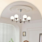 Walnut Glass Ball Chandelier