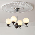 Walnut Glass Ball Chandelier