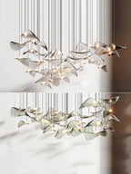 Wave Floating Leaf Chandelier