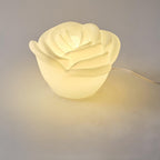 White Rose Shaped LED Table Lamp