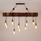 Wood Hanging Multi Chandelier
