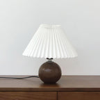 Wooden Pleated Table Lamp