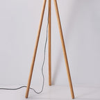 Wooden Pumpkin Floor Lamp