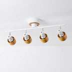 Wooden Adjustable Spot Ceiling Lamp