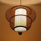 2-Tiers Bubble Dark Brown Moroccan Pendant Light with a Large Central Light