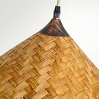 Caribbean Infused Bamboo Woven Pendant Light Burlywood Kitchen Lighting