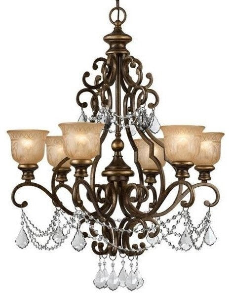 Crystorama 7516-BU-CL-S Norwalk - Six Light ChandelierBy Crystorama Lighting