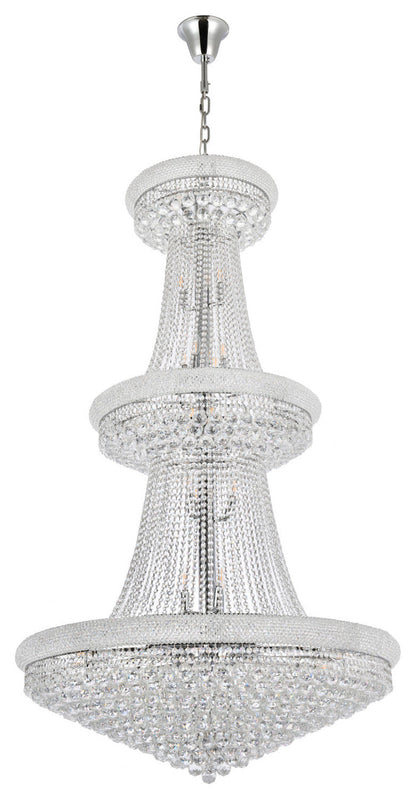 Elegant Lighting V1800G42/RC Primo 38 Light 42"W Crystal Empire - GoldBy Elegant Furniture & Lighting