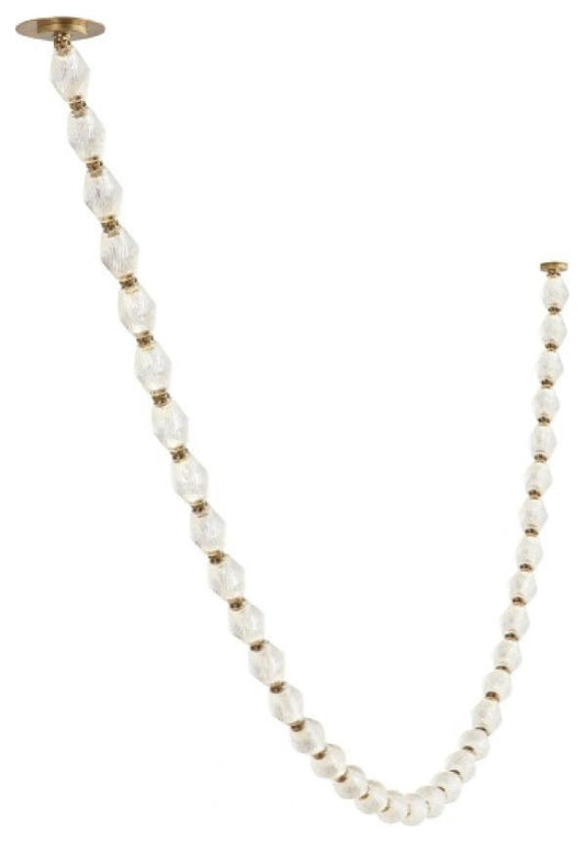 Collier Chandelier, 1-Light, LED, Natural Brass, 115.1"HBy Visual Comfort