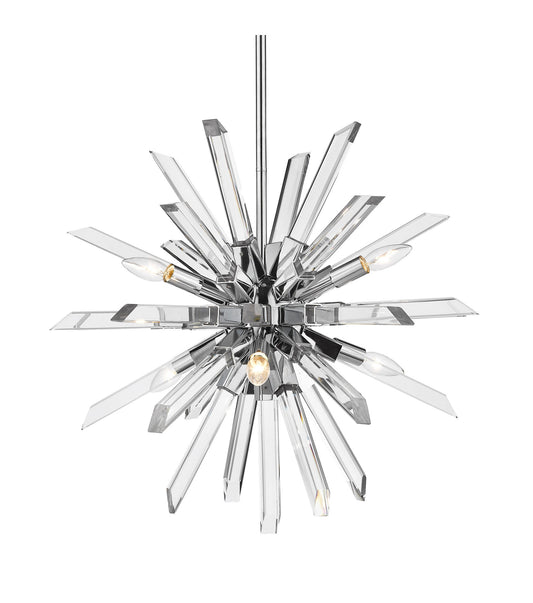 Z-Lite 4003-6 Burst 6 Light 25"W Crystal Sputnik Chandelier - ChromeBy Z-LIte