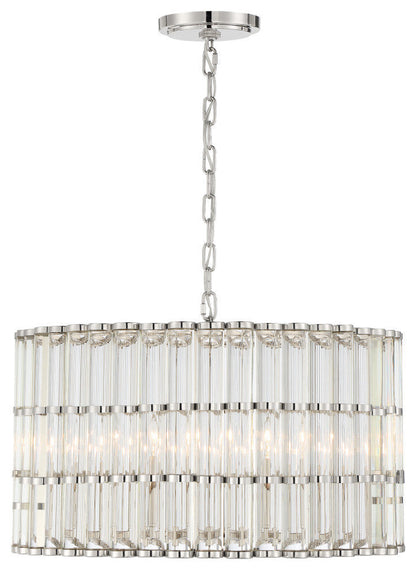 Crystorama Elliot 6-Light Chandelier Polished NickelBy Crystorama Lighting