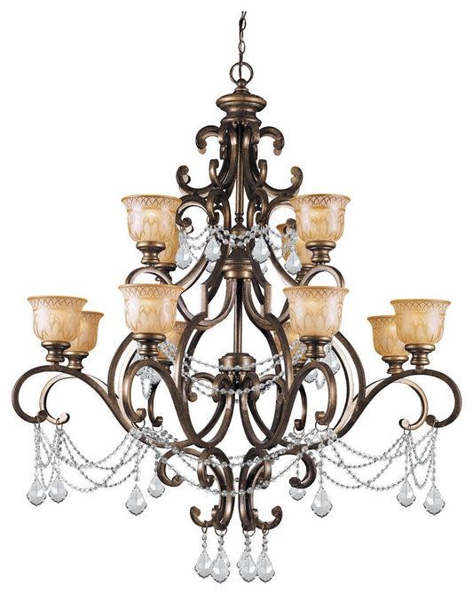 Crystorama Norwalk 12 Light Chandelier 7512-BU-CL-MWP - Bronze UmberBy Crystorama Lighting